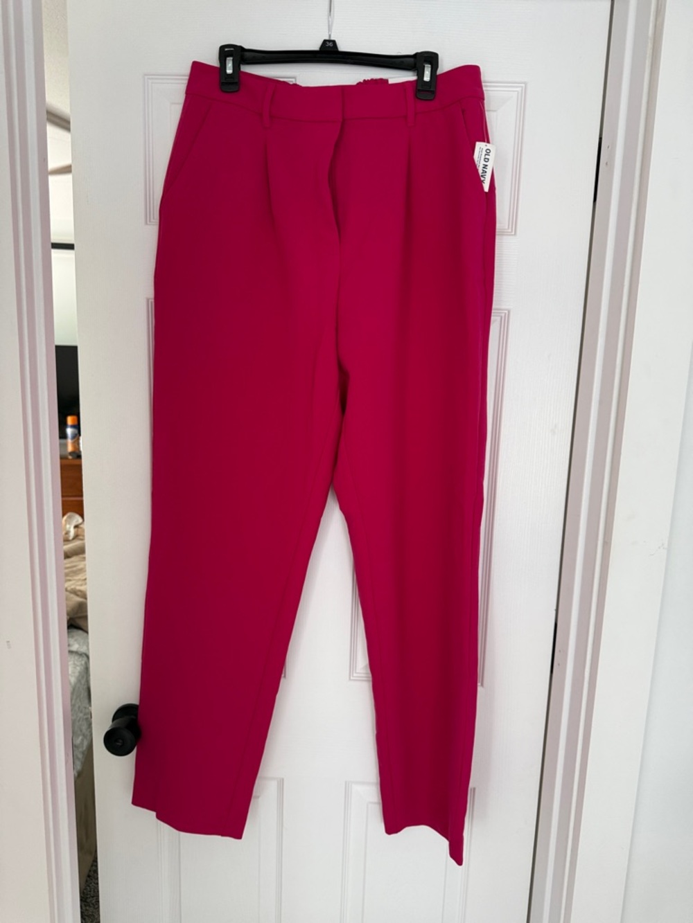 Old Navy High-Waist Tailored Trousers - Fuchsia Pink